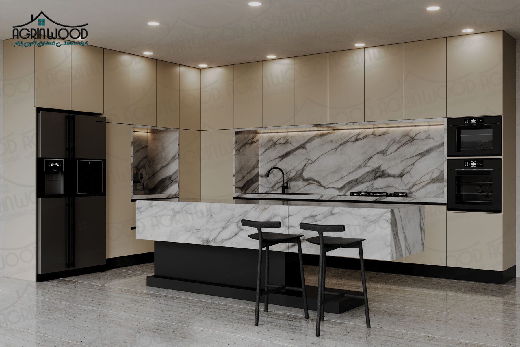 مدل شیک کابینت آشپزخانه