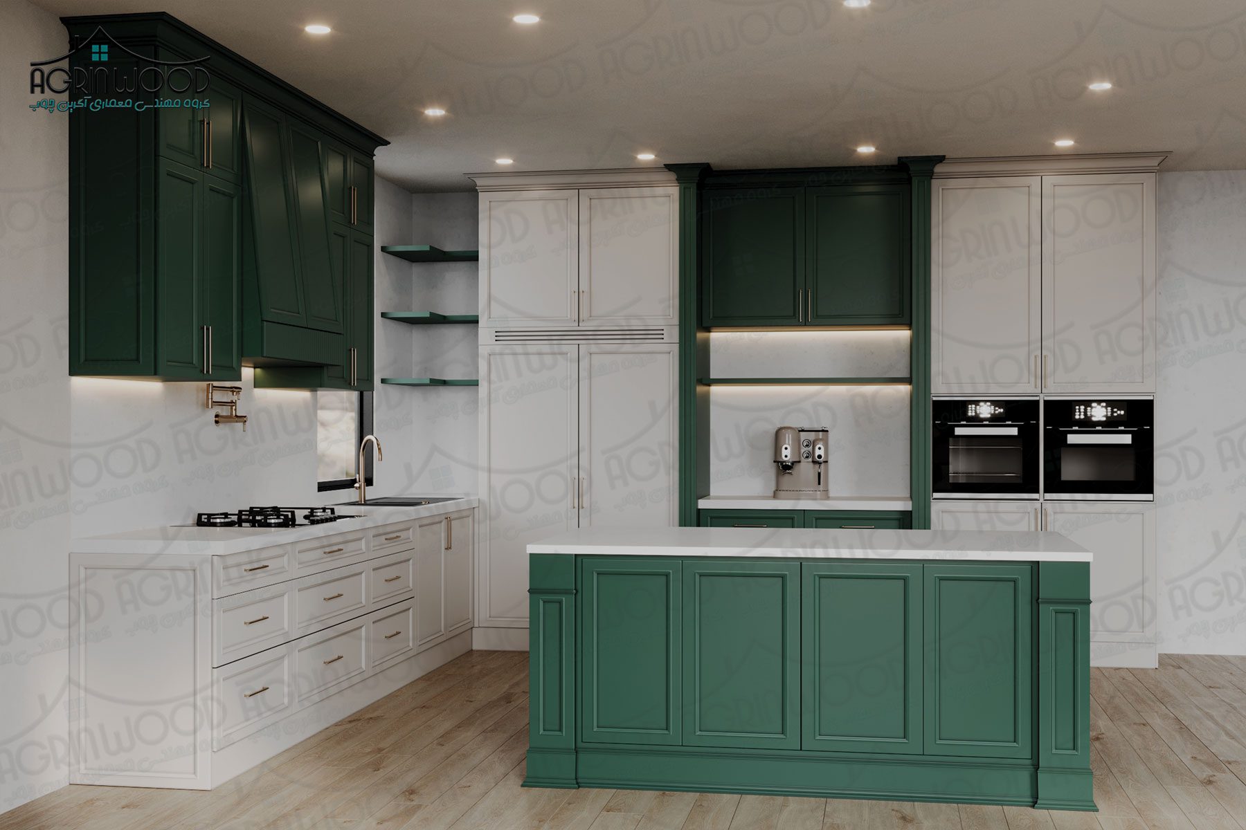 طرح خاص کابینت کف تراش