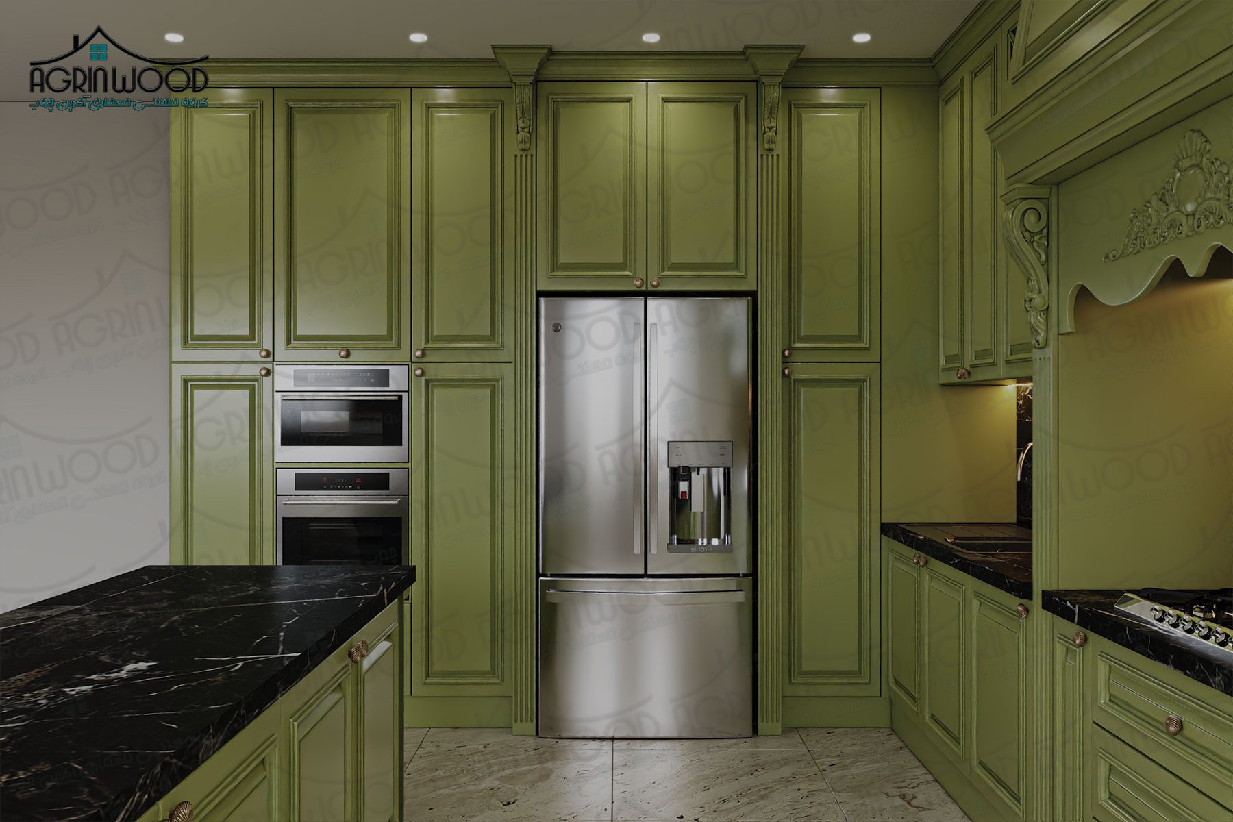 طرح خاص کابینت کلاسیک