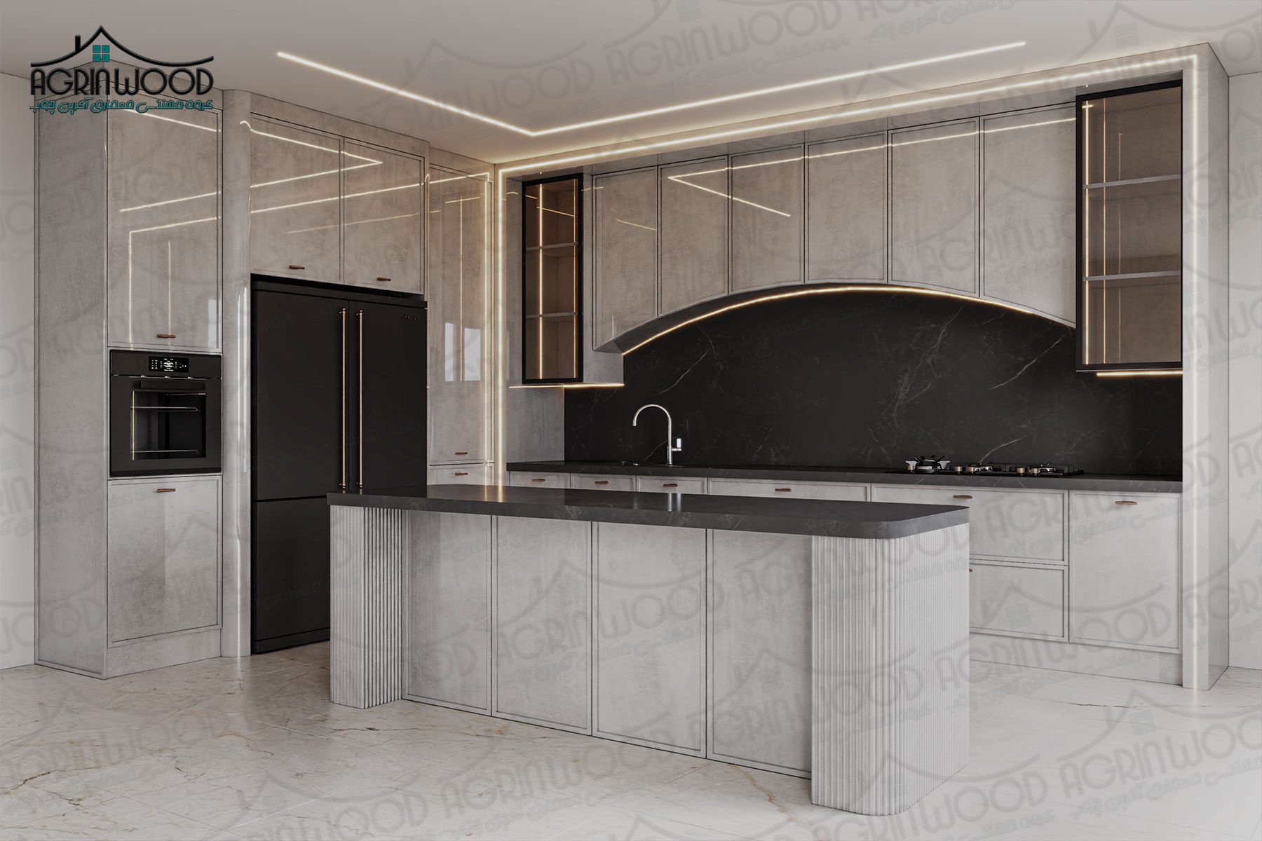 ترکیب رنگی کابینت انزو