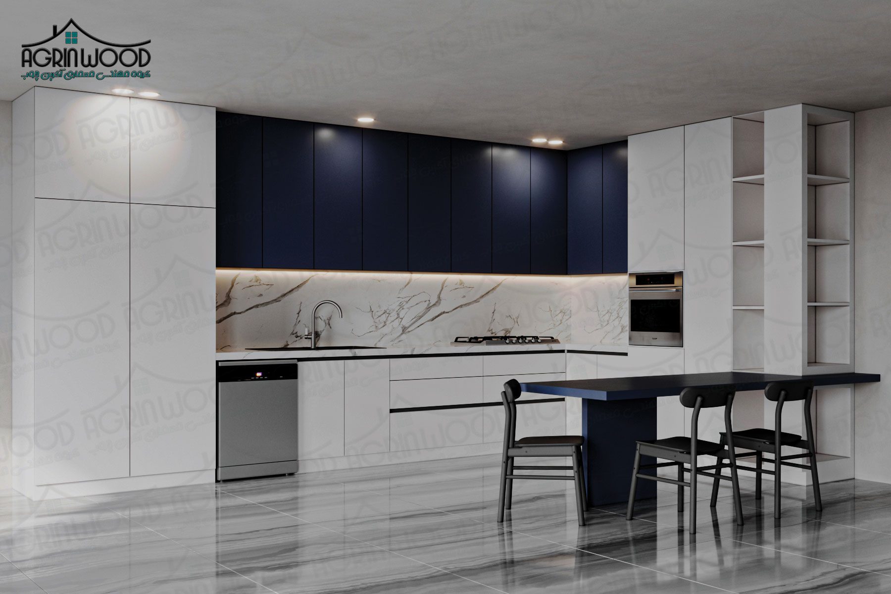 کابینت سرمه ای کابینت سرمه ای