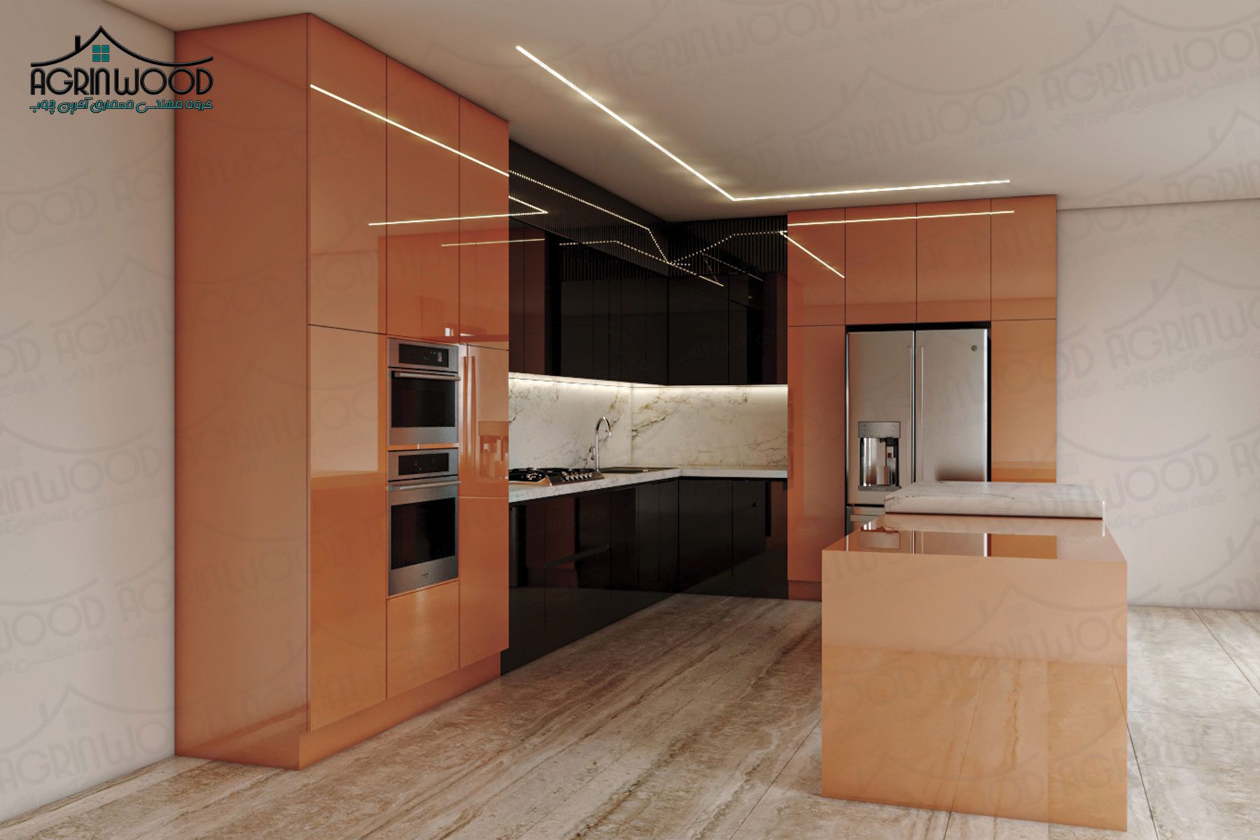 طرح خاص کابینت های گلاس