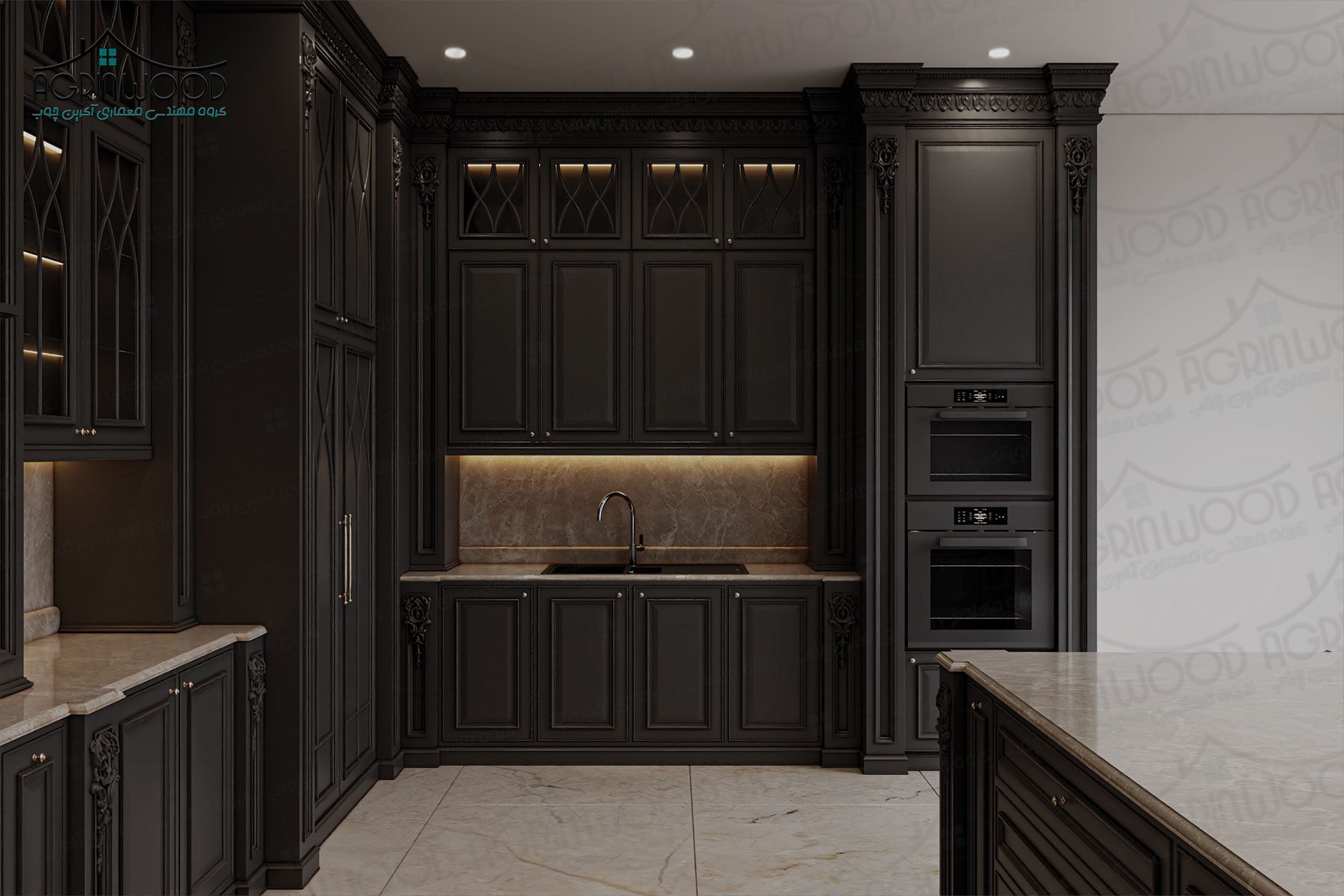 انواع رنگ کابینت کلاسیک