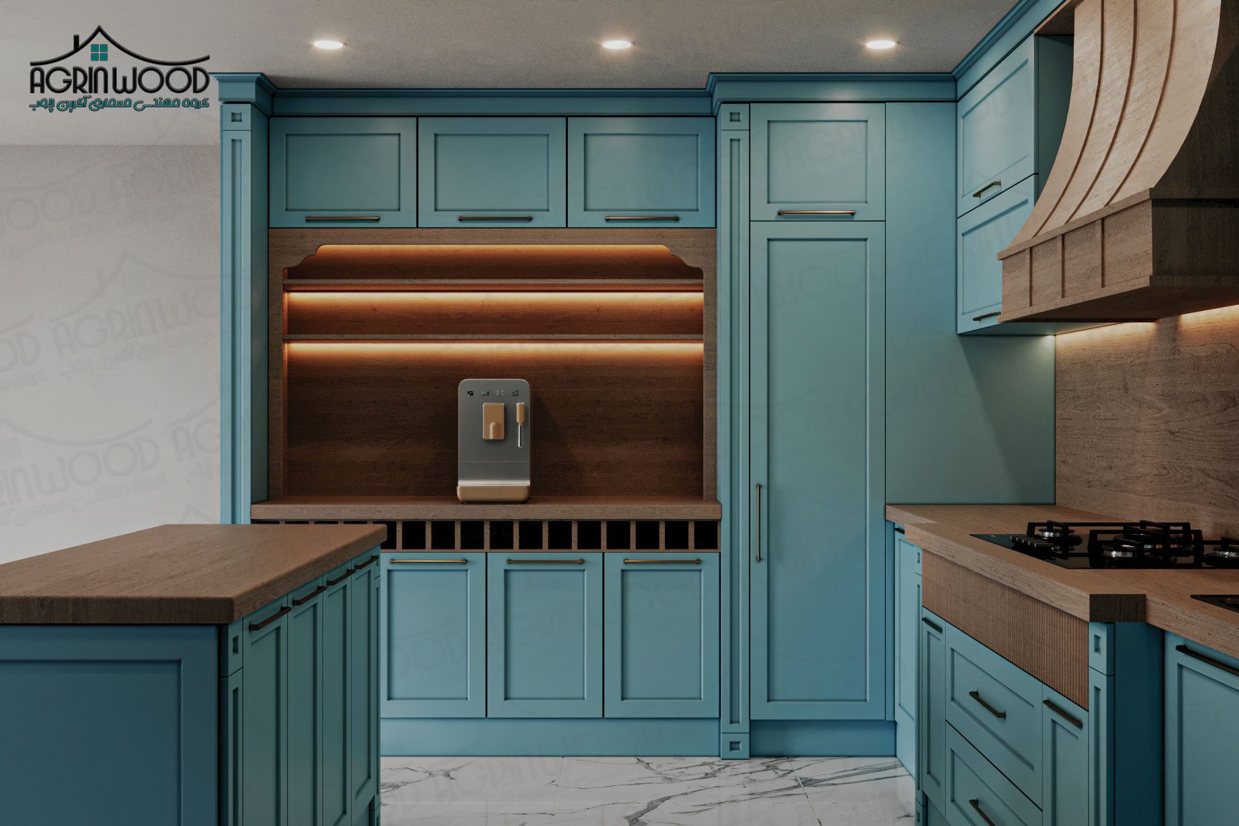 انواع رنگ کابینت کف تراش