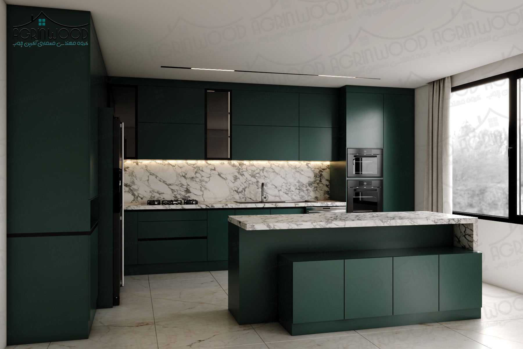 ترکیب رنگی کابینت ام دی اف