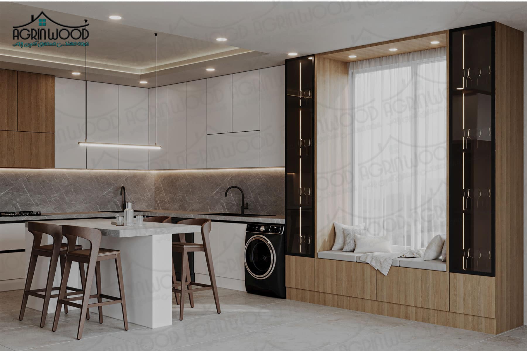 انواع رنگ کابینت ملامینه