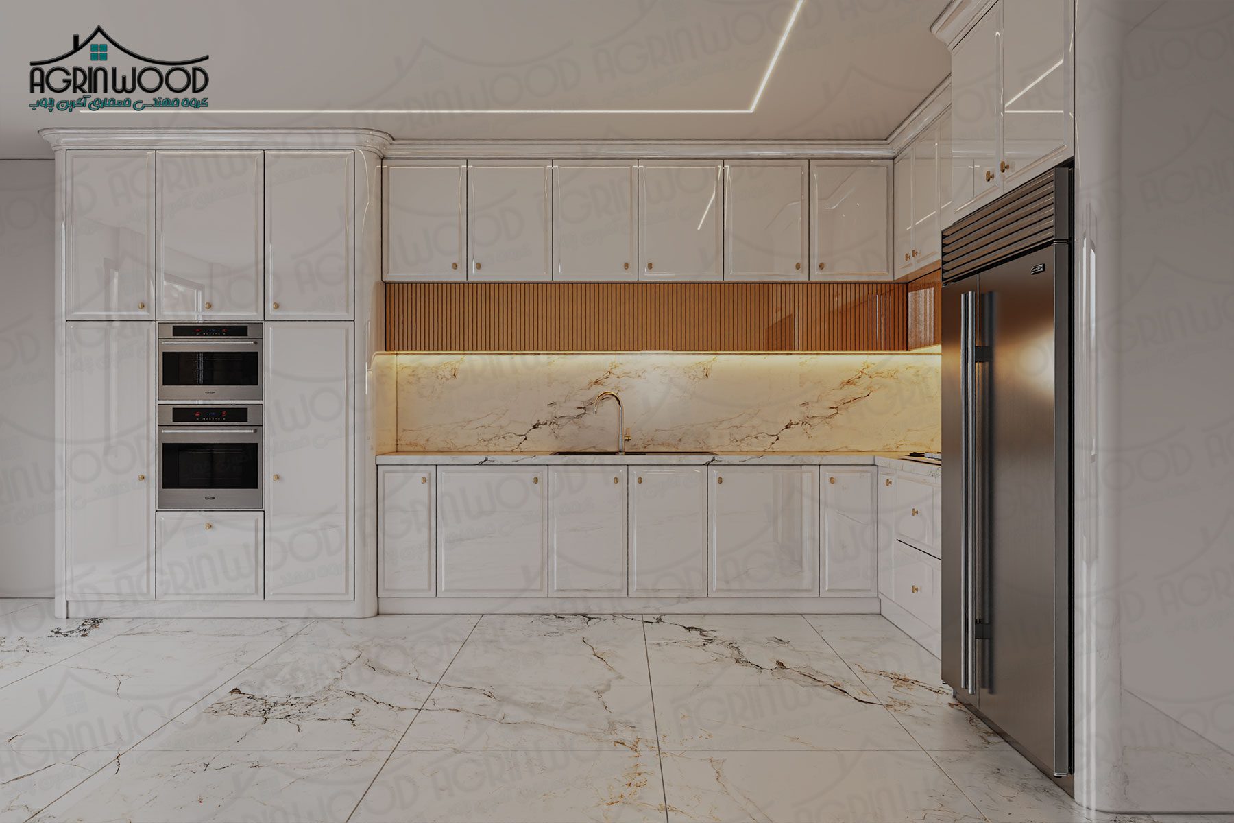 کابینت نئوکلاسیک نارنجی