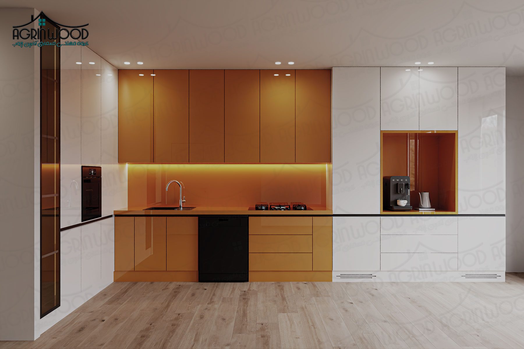 طرح خاص کابینت های گلاس