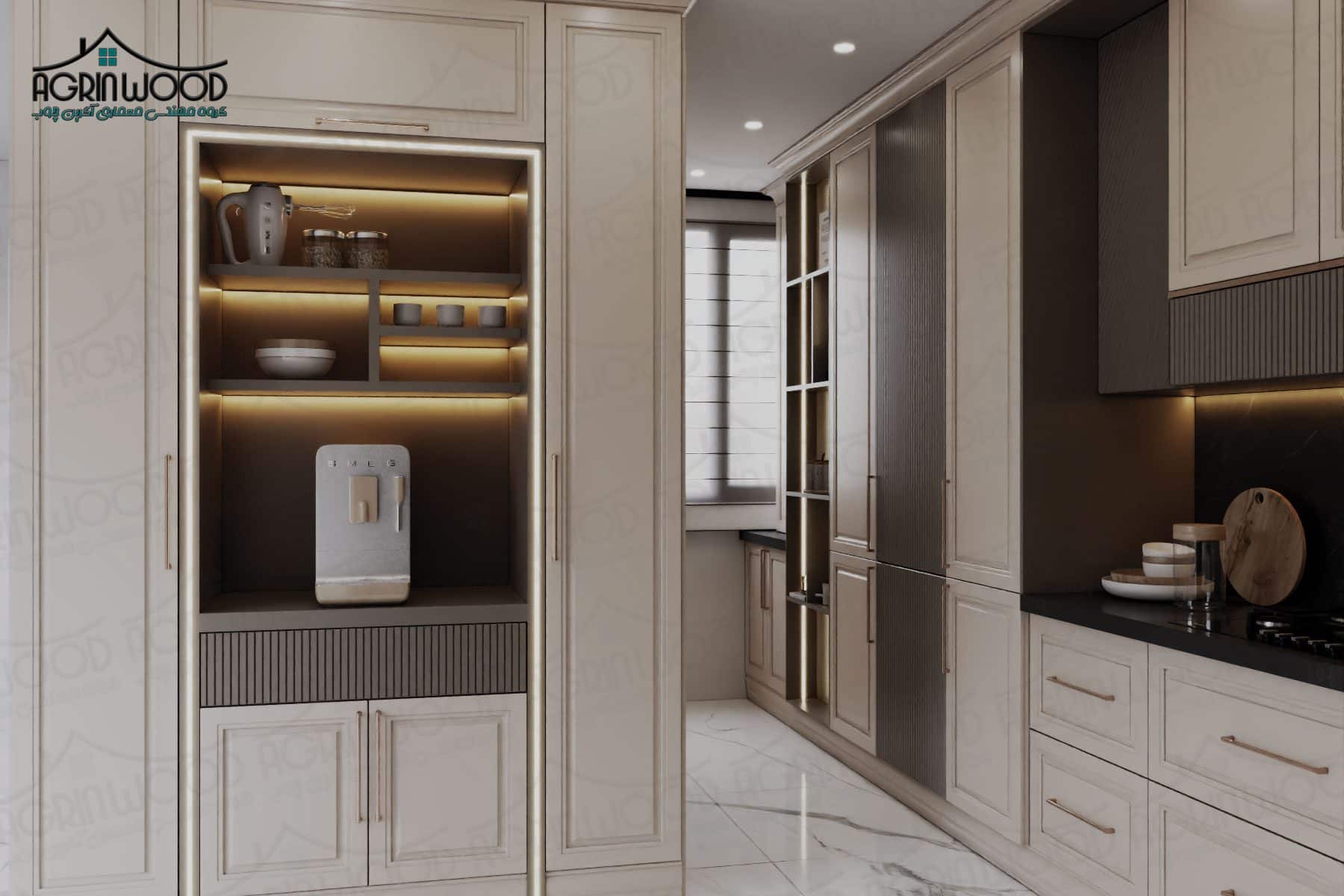 انواع رنگ کابینت کف تراش