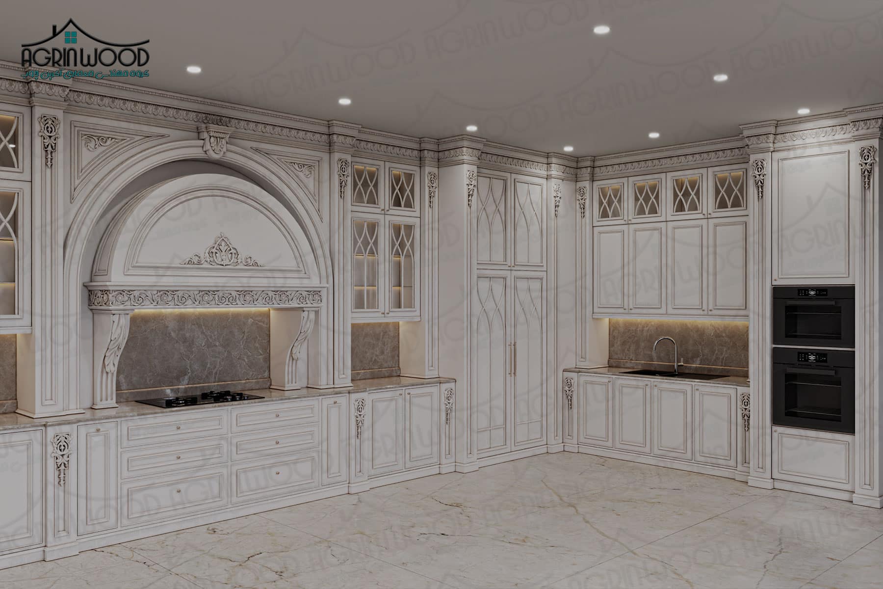 انواع رنگ کابینت روکش چوب