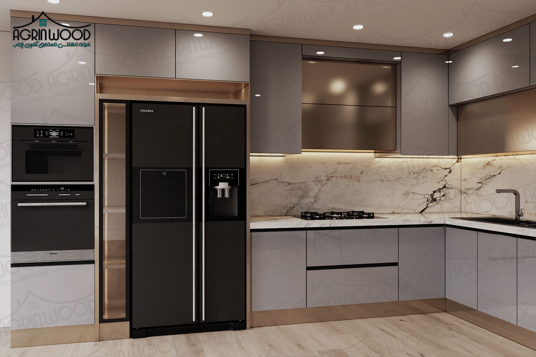 ترکیب رنگی کابینت ام دی اف