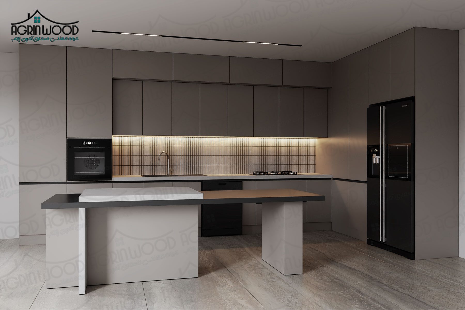 ترکیب رنگی کابینت ام دی اف