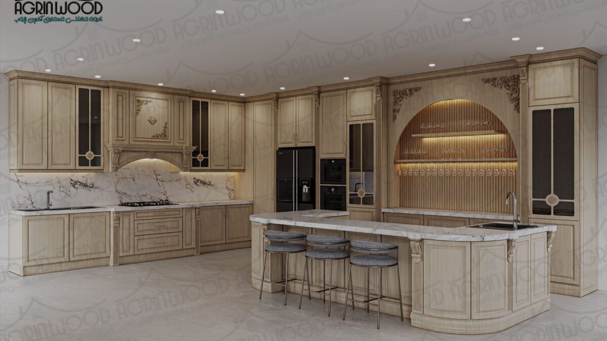 طرح خاص کابینت کلاسیک