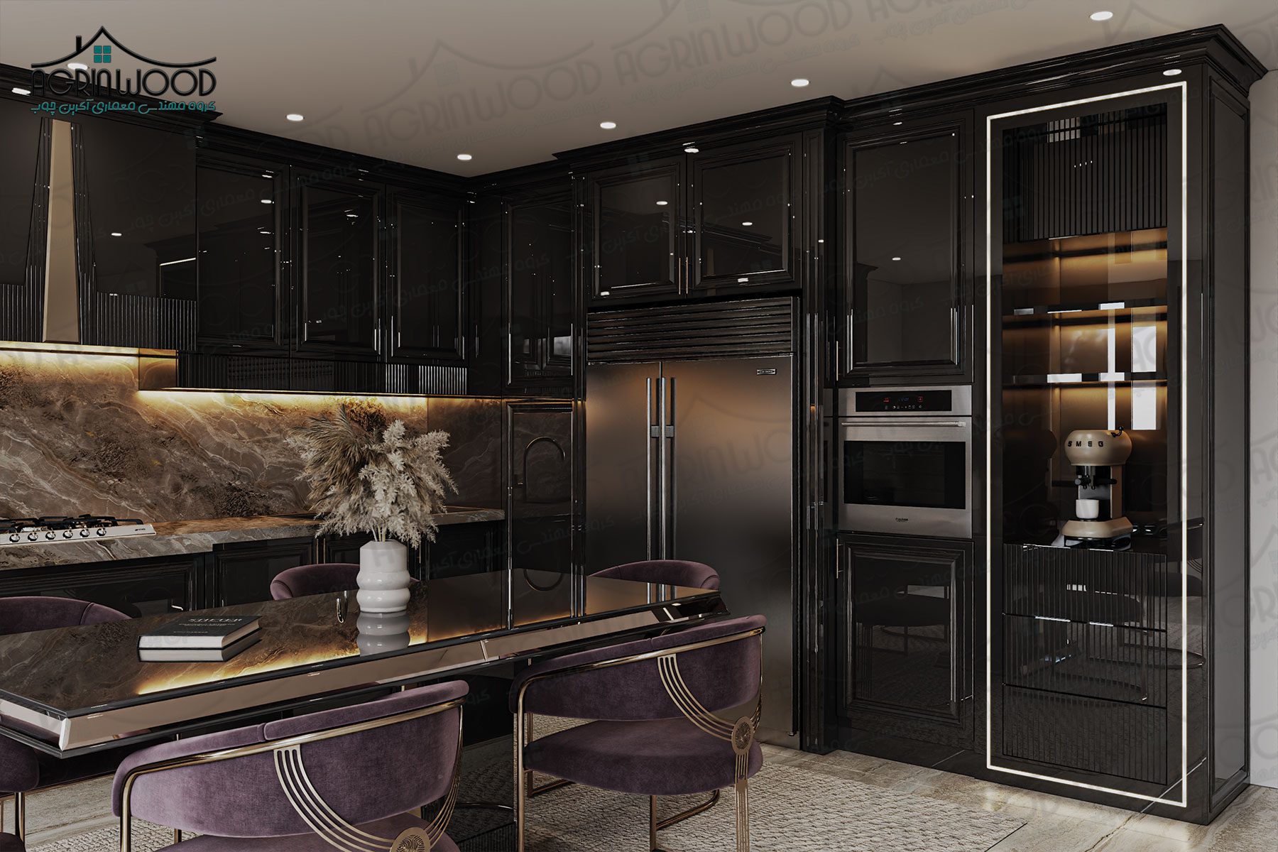 طرح خاص کابینت نئوکلاسیک