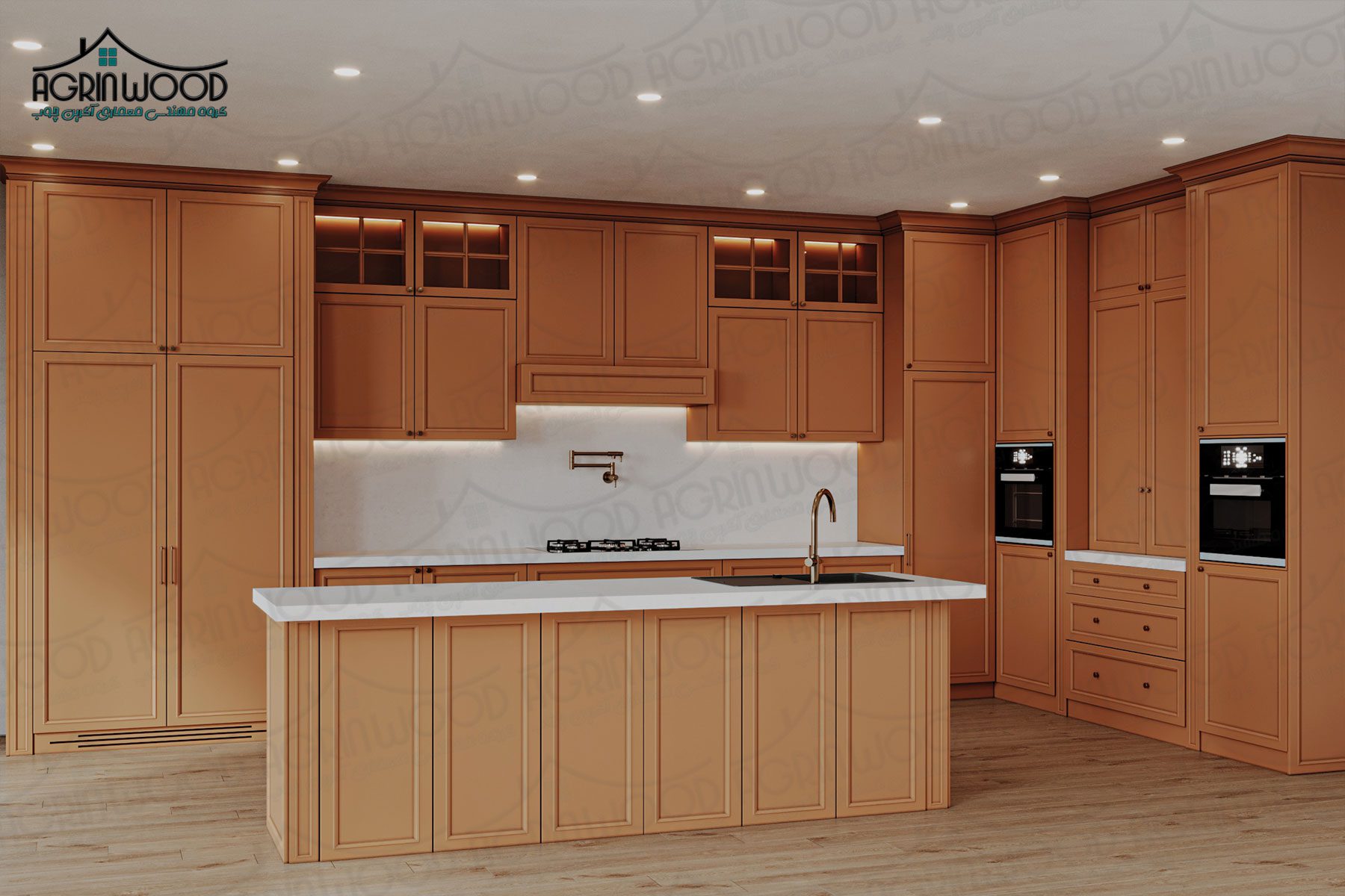 کابینت آشپزخانه نارنجی