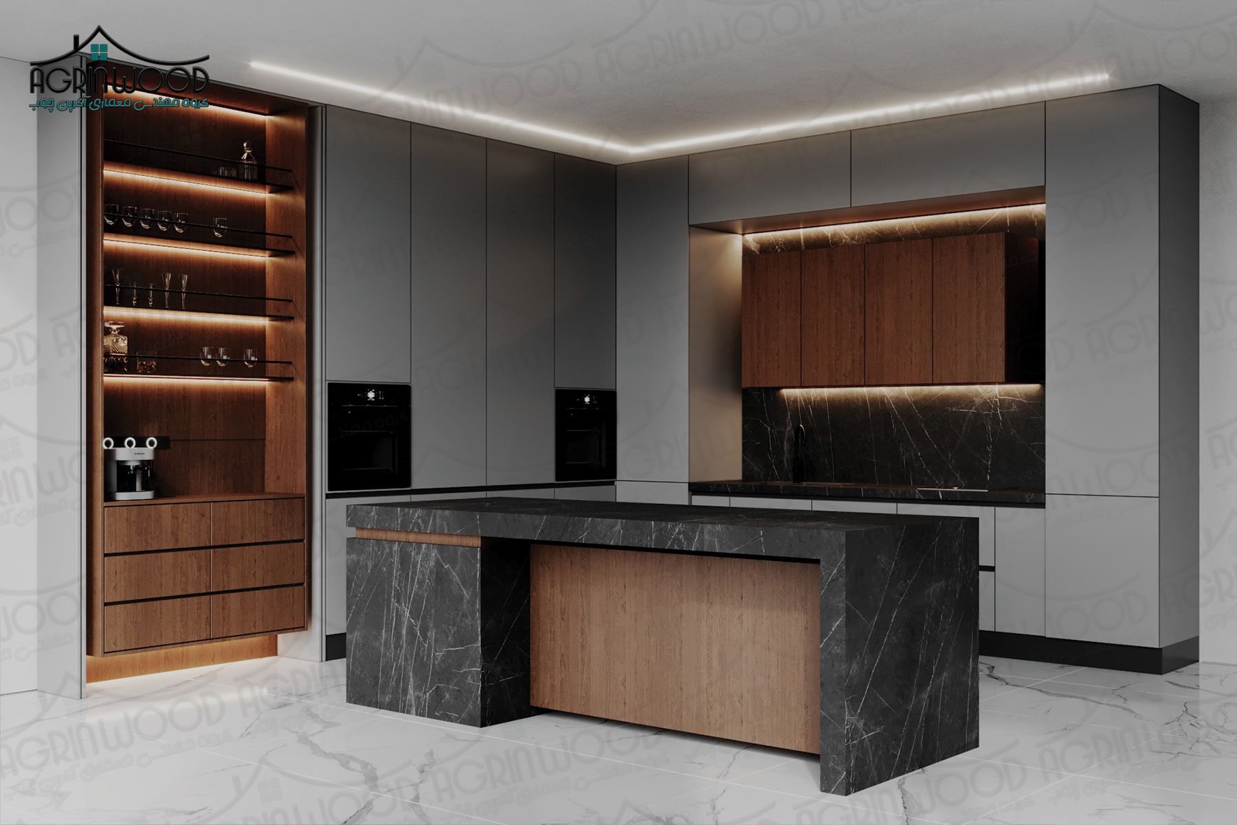 ترکیب رنگی کابینت مدرن