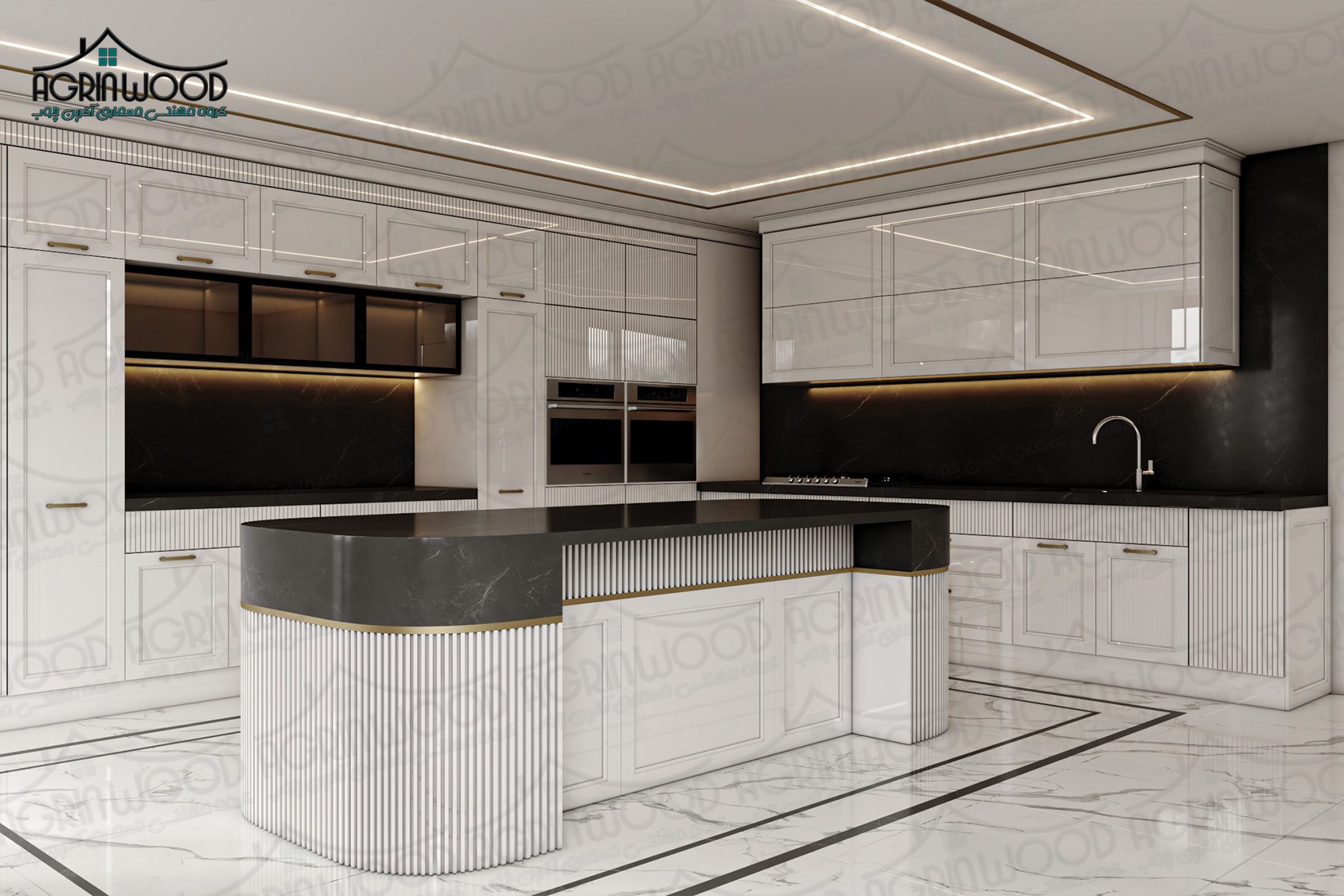 ترکیب رنگی کابینت انزو