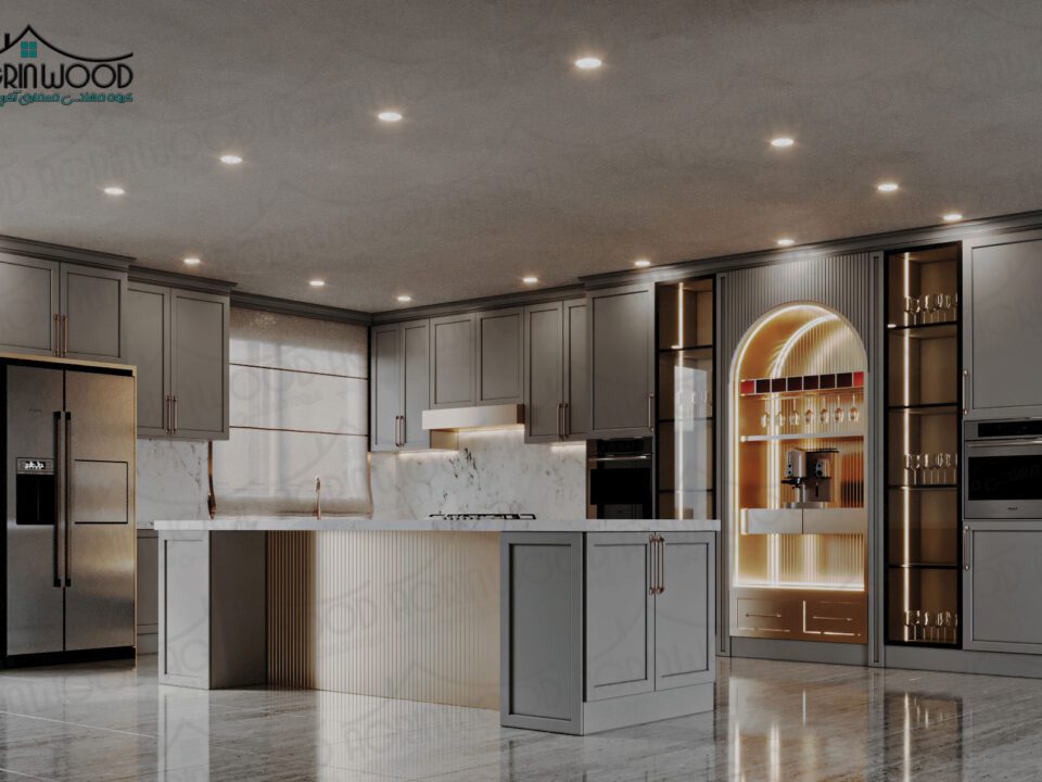 ترکیب رنگی کابینت کف تراش