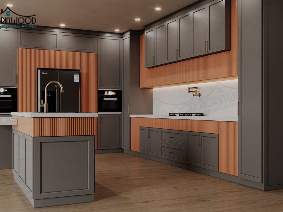 کابینت روکش وکیوم نارنجی