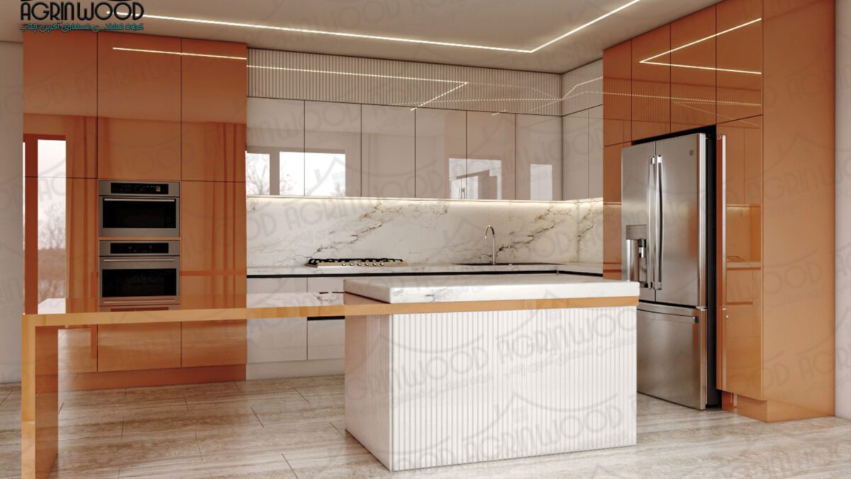 طرح خاص کابینت پلی گلاس