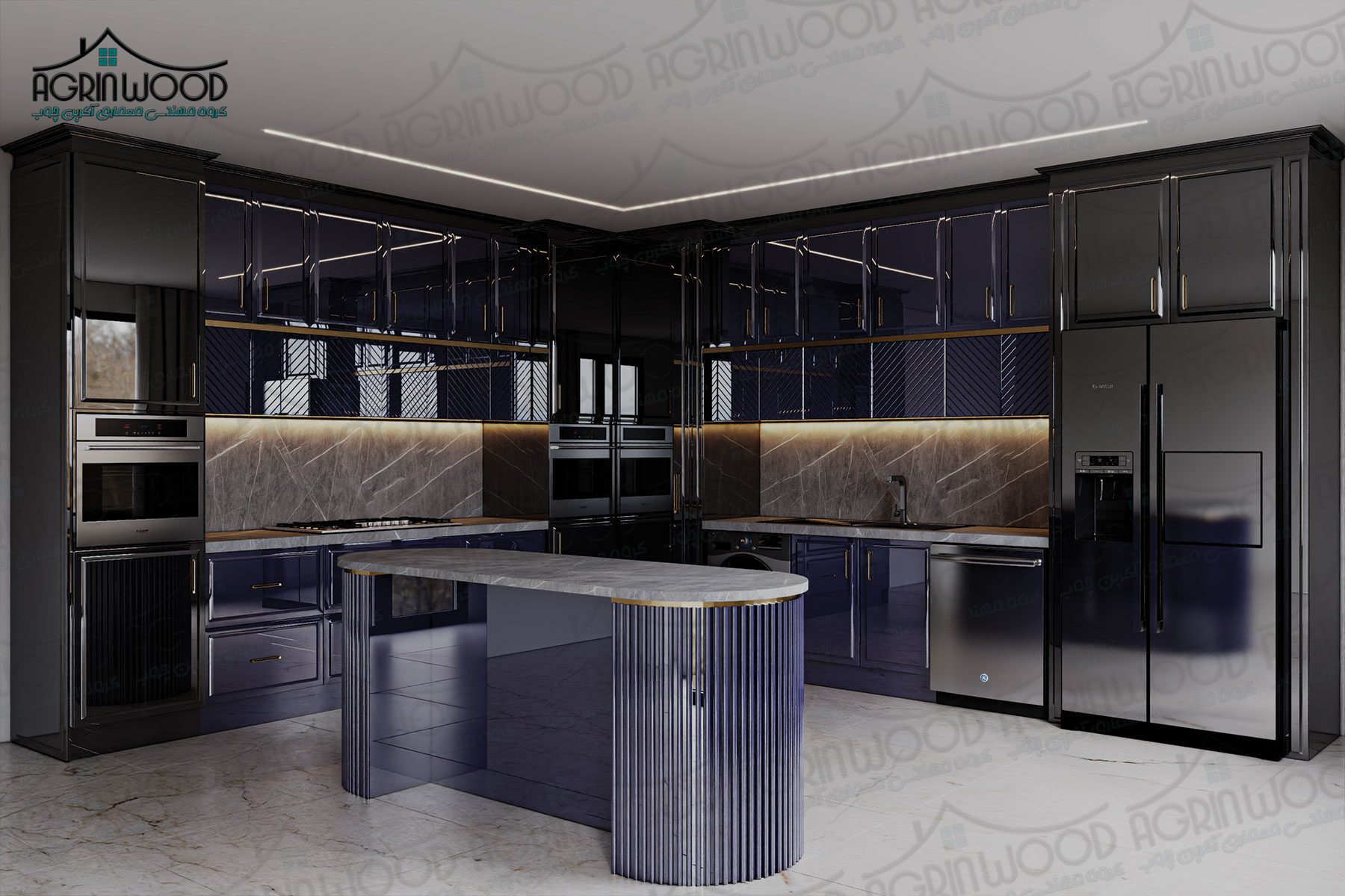 کابینت سرمه ای