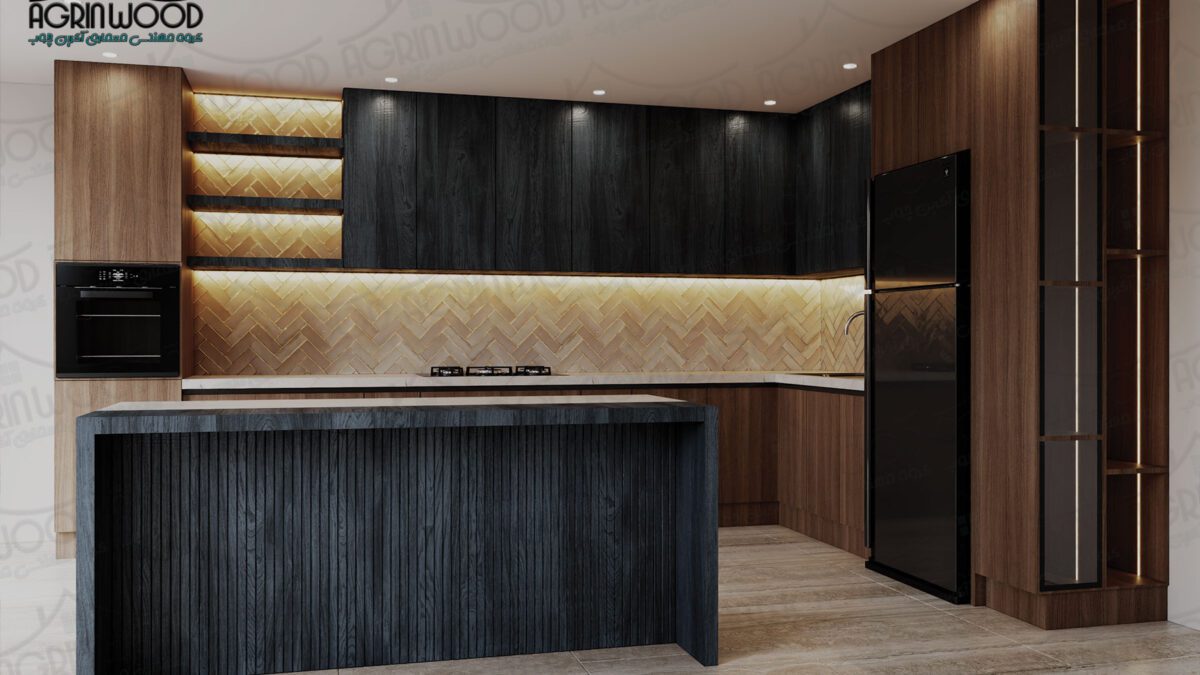 کابینت مدرن سرمه ای