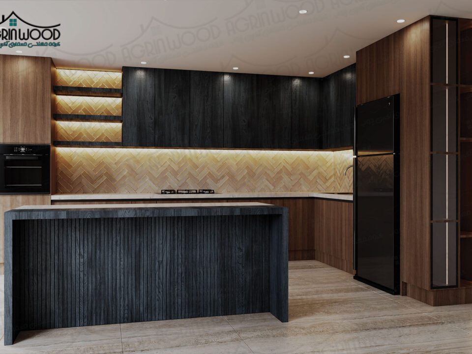 کابینت مدرن سرمه ای