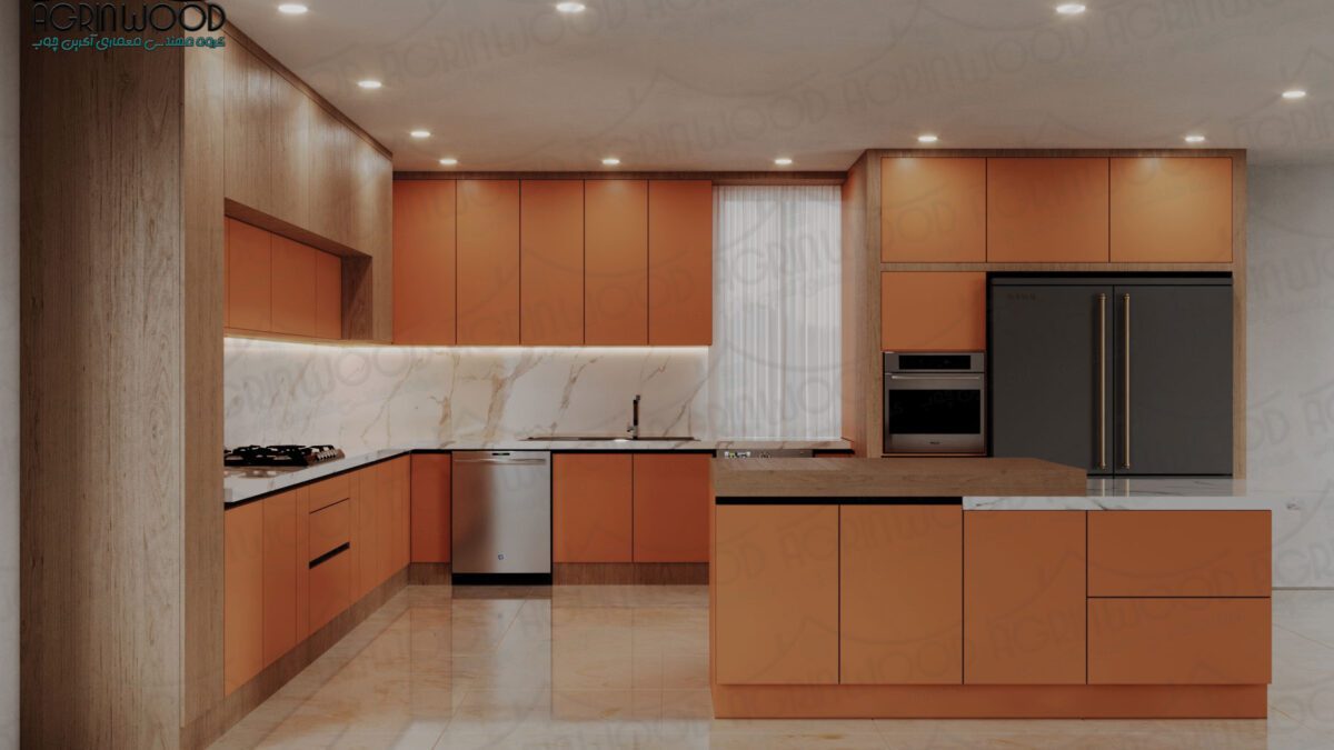 کابینت ام دی اف نارنجی