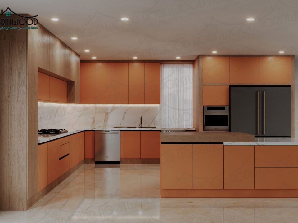 کابینت ام دی اف نارنجی