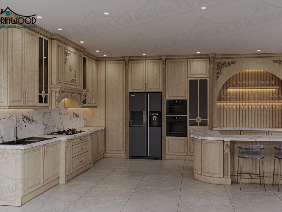 انواع رنگ کابینت روکش چوب
