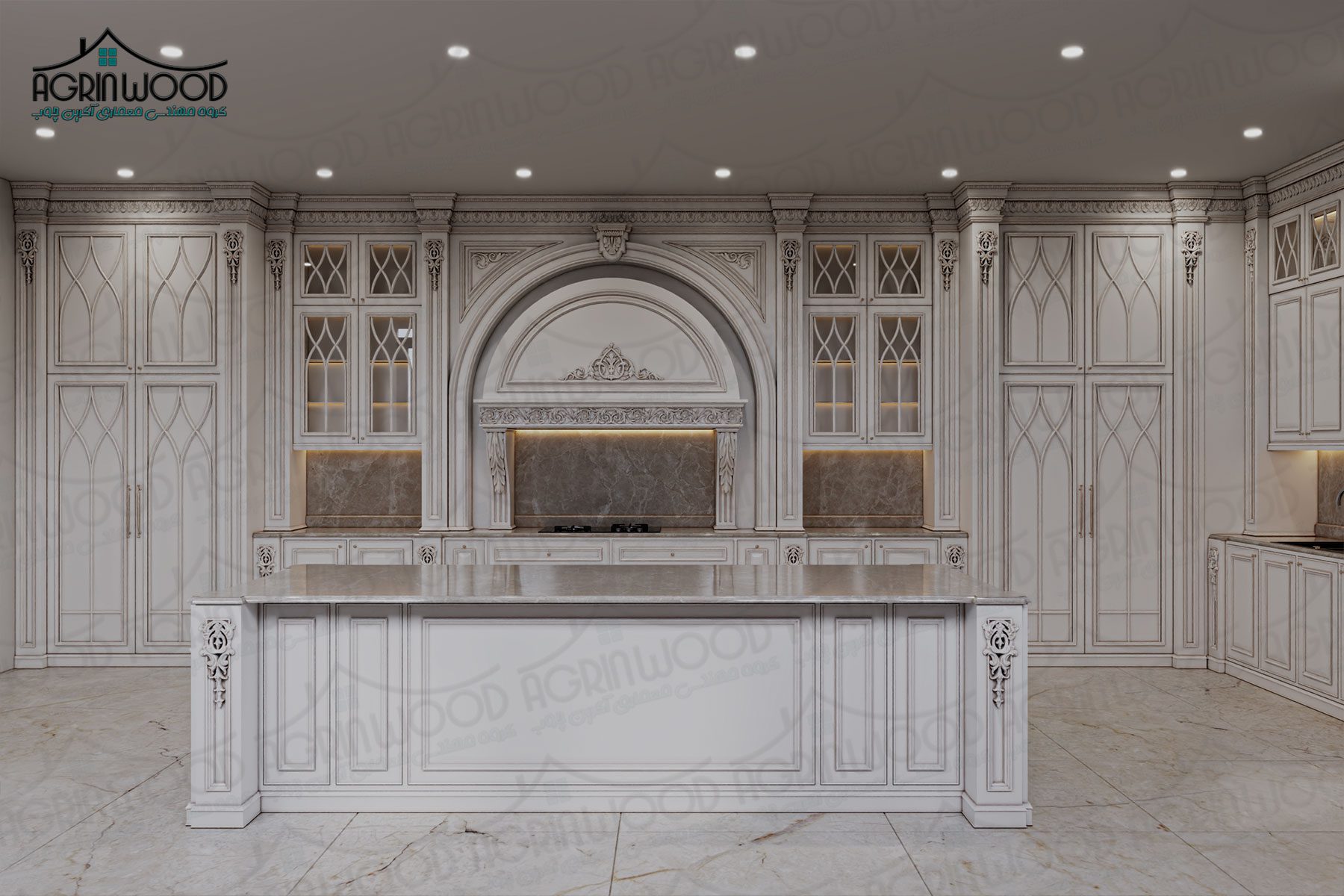 ترکیب رنگی کابینت آشپزخانه