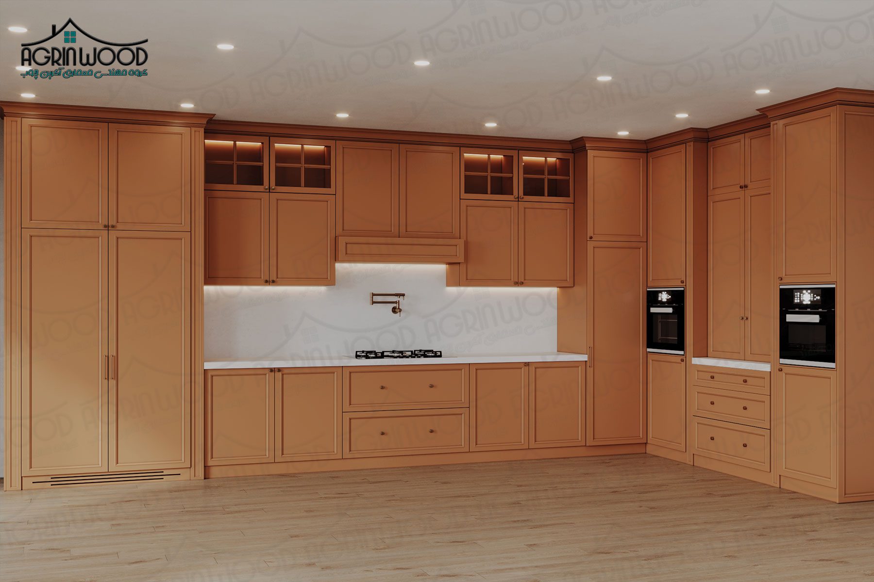 ترکیب رنگی کابینت کف تراش