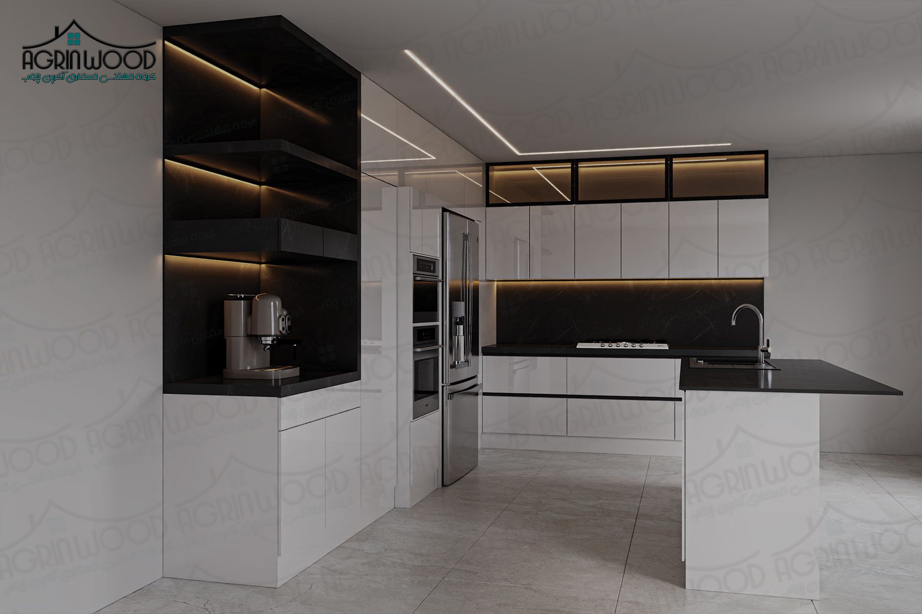 ترکیب رنگی کابینت پلی گلاس