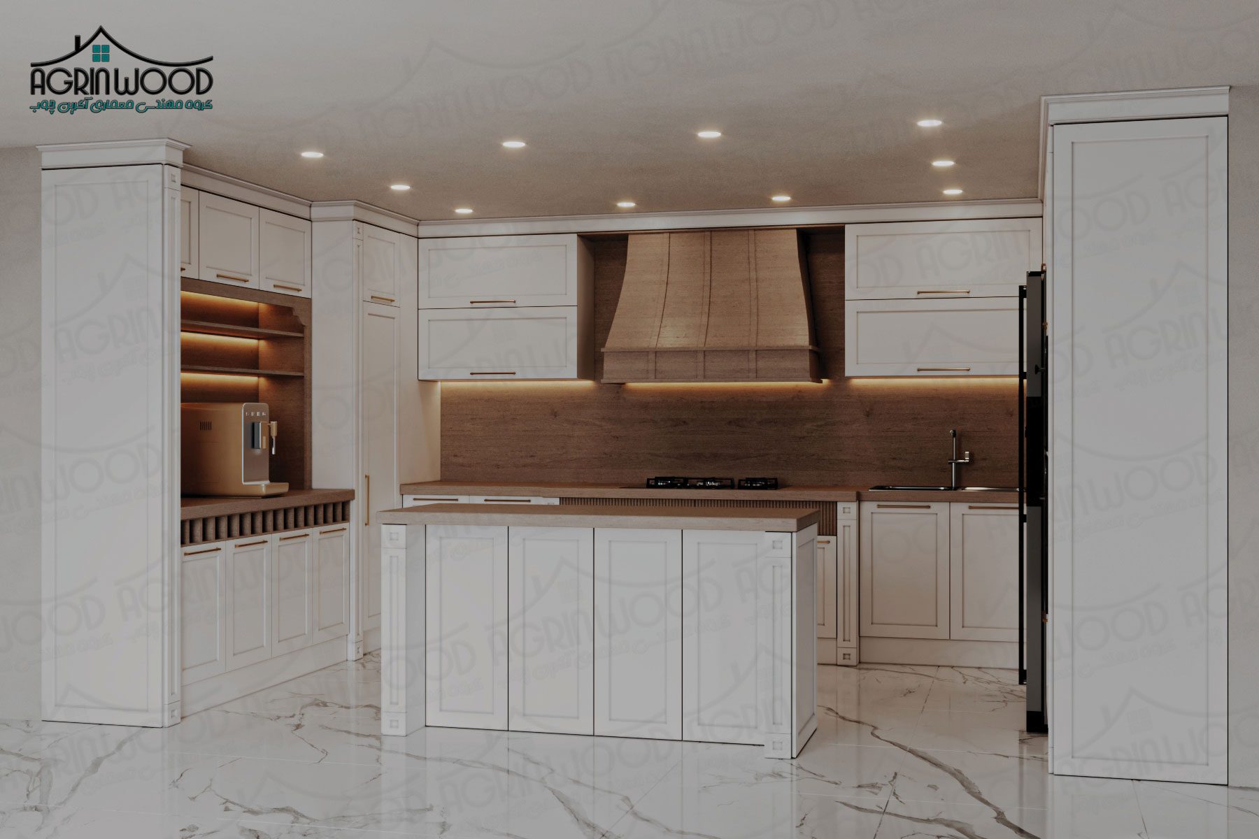 طرح خاص کابینت نئوکلاسیک