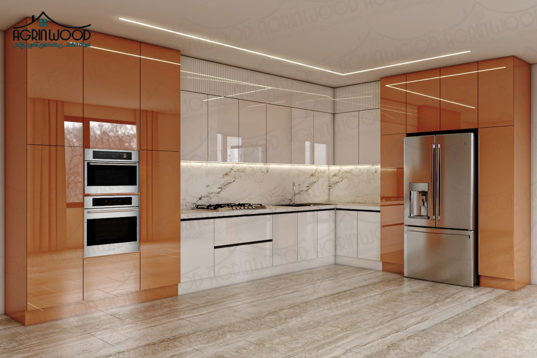 ترکیب رنگی کابینت مدرن