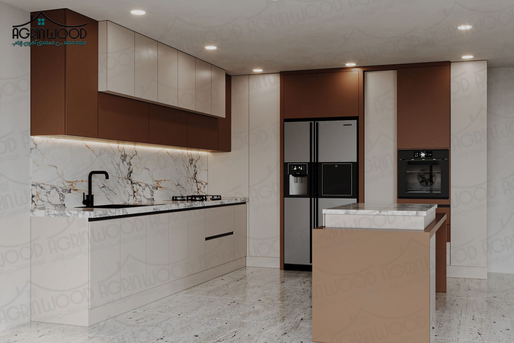 کابینت ام دی اف نارنجی