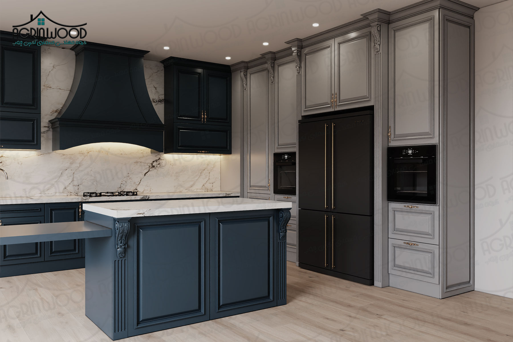 ترکیب رنگی کابینت روکش وکیوم