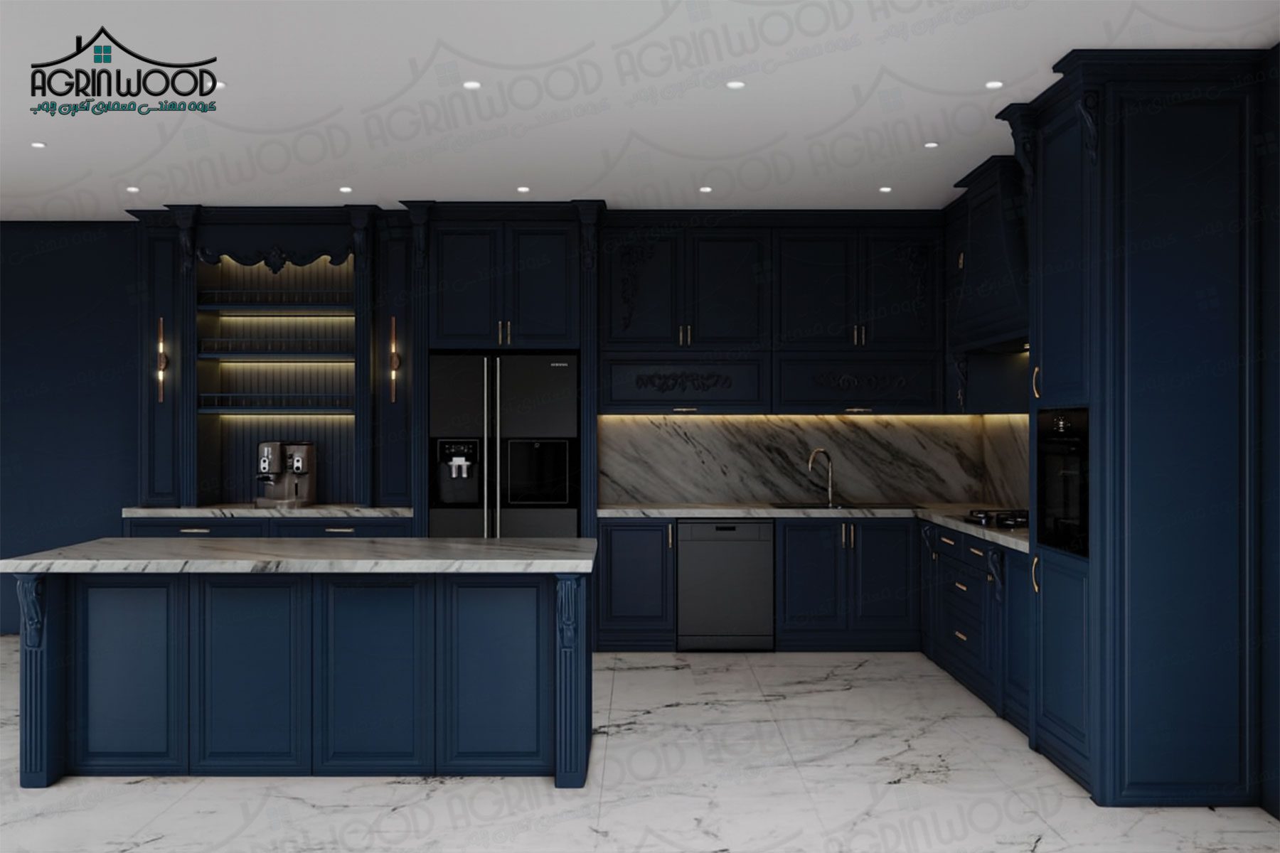 کابینت ممبران سرمه ای