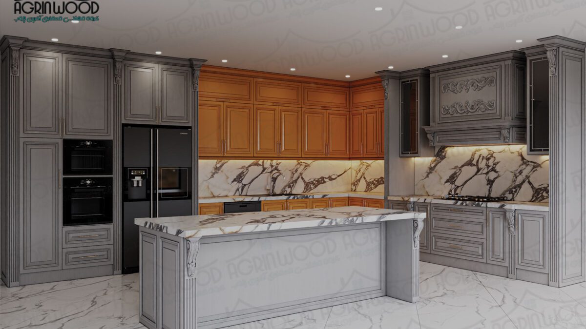 کابینت کلاسیک نارنجی