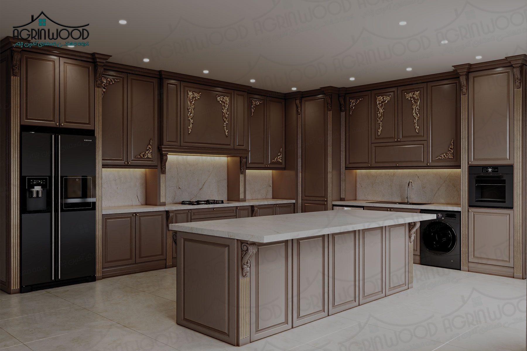 ترکیب رنگی کابینت روکش وکیوم