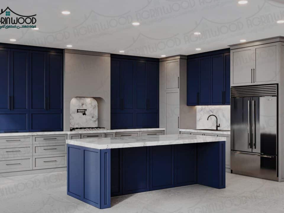 کابینت آشپزخانه سرمه ای