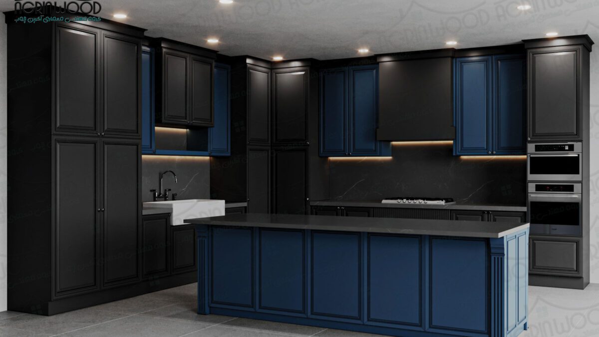 کابینت کلاسیک سرمه ای