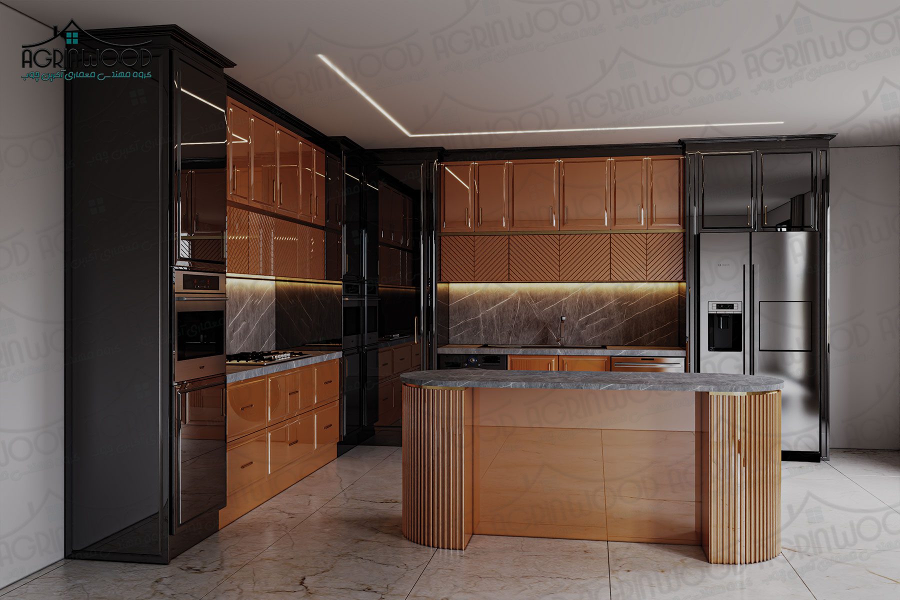 کابینت انزو نارنجی