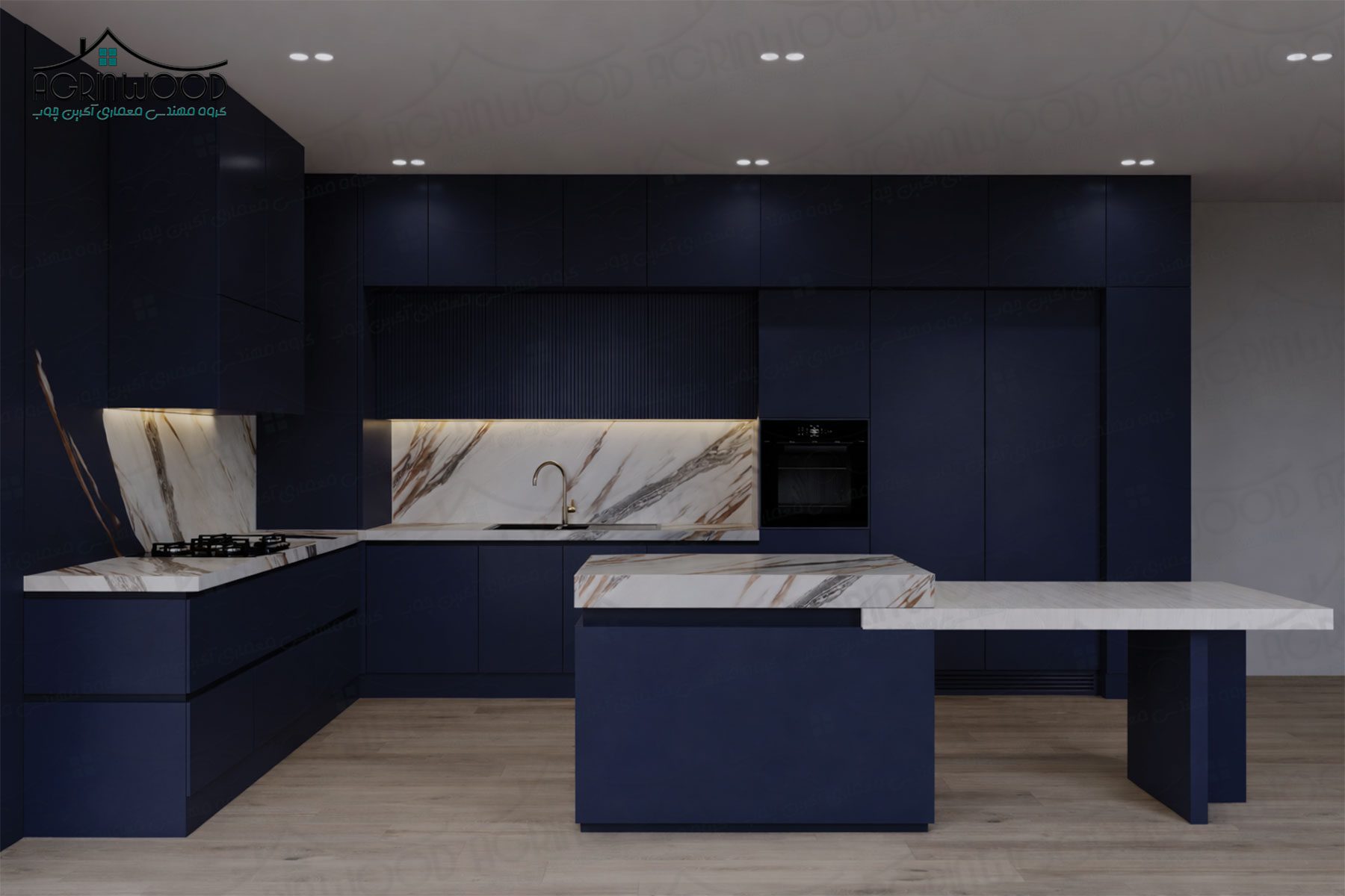 کابینت ام‌ دی‌ اف سرمه ای