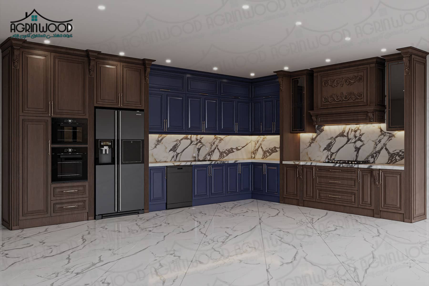 کابینت کلاسیک سرمه ای