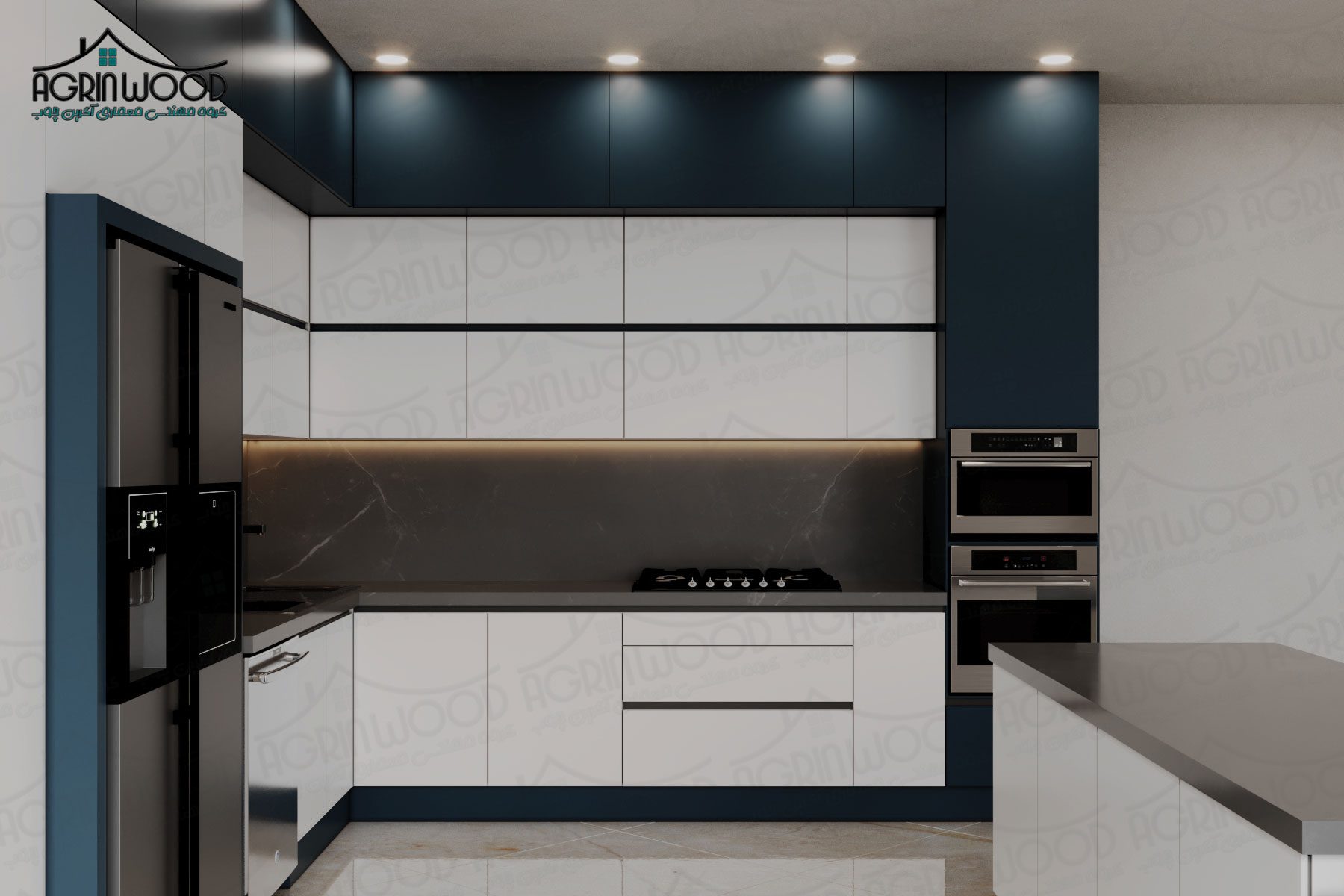 کابینت ام‌ دی‌ اف سرمه ای