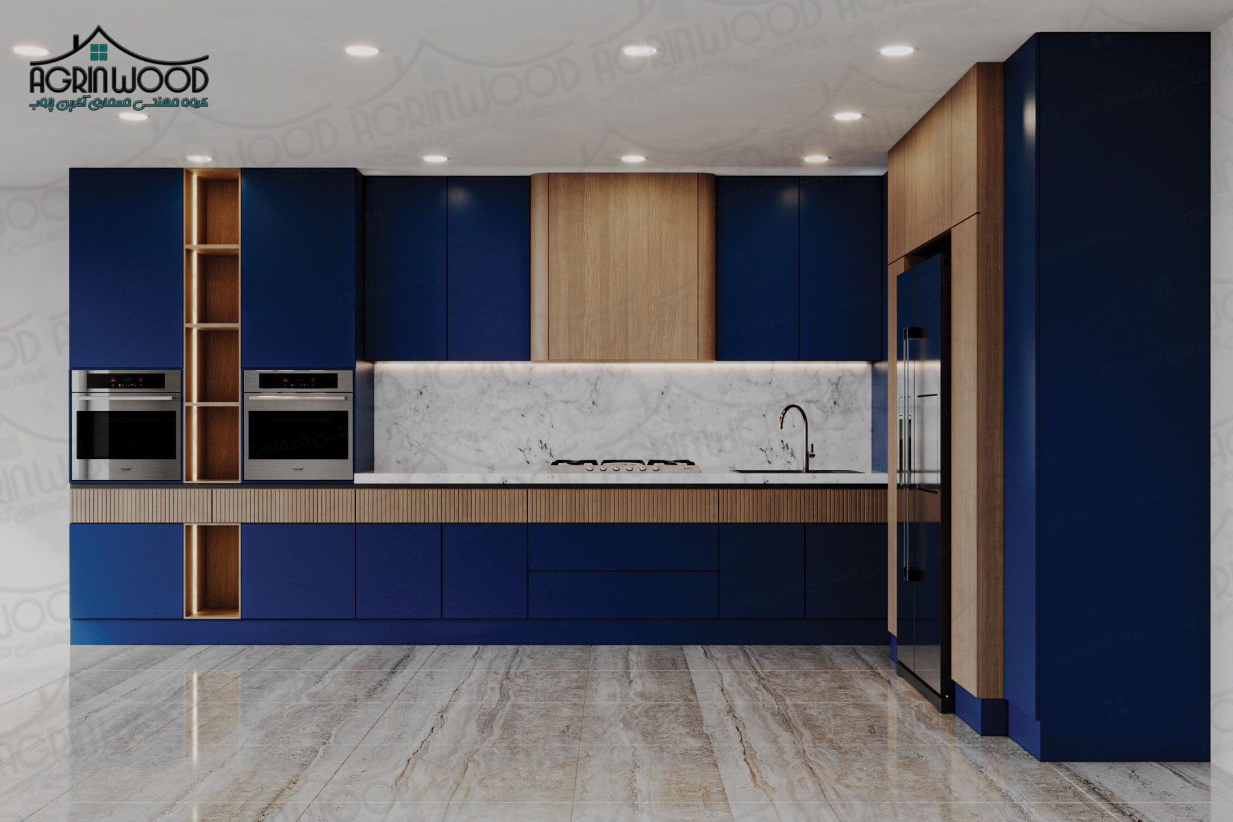 کابینت آشپزخانه سرمه ای