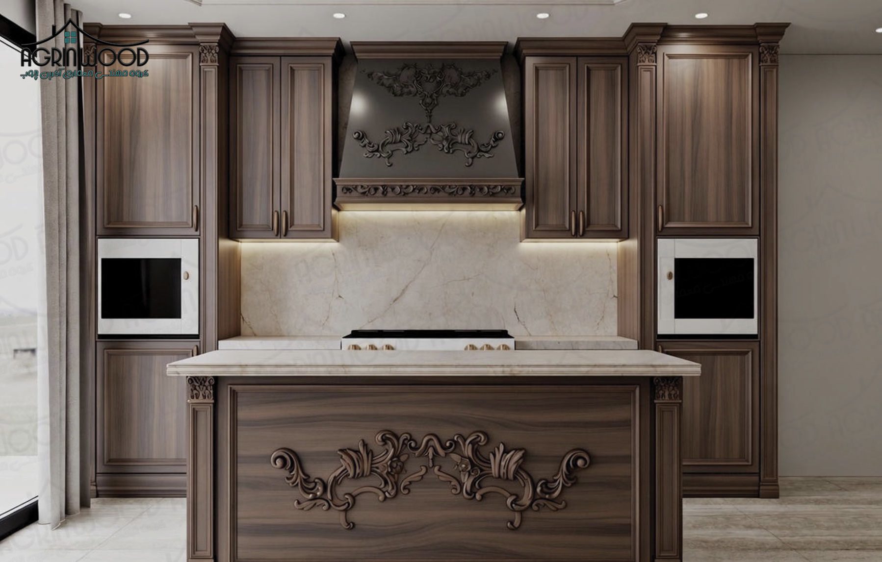 خلاقیت در کابینت روکش چوب