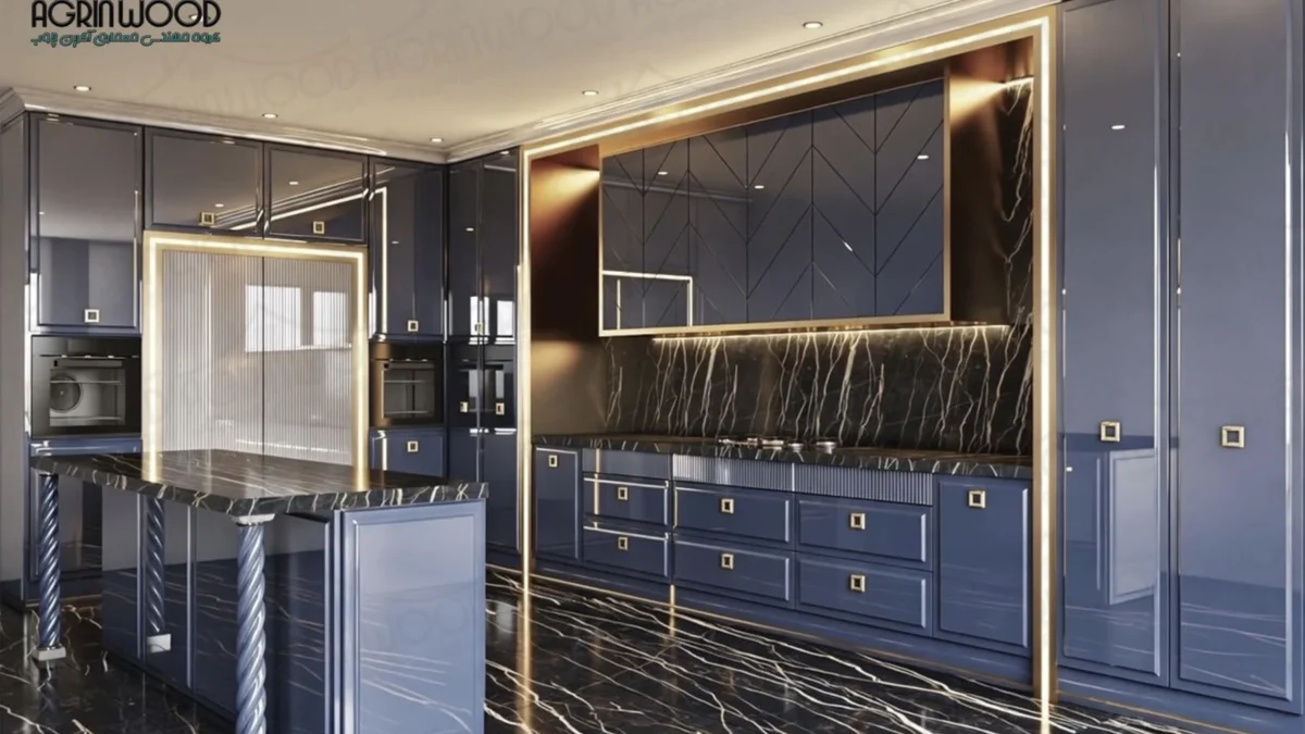 کابینت انزو سرمه ای