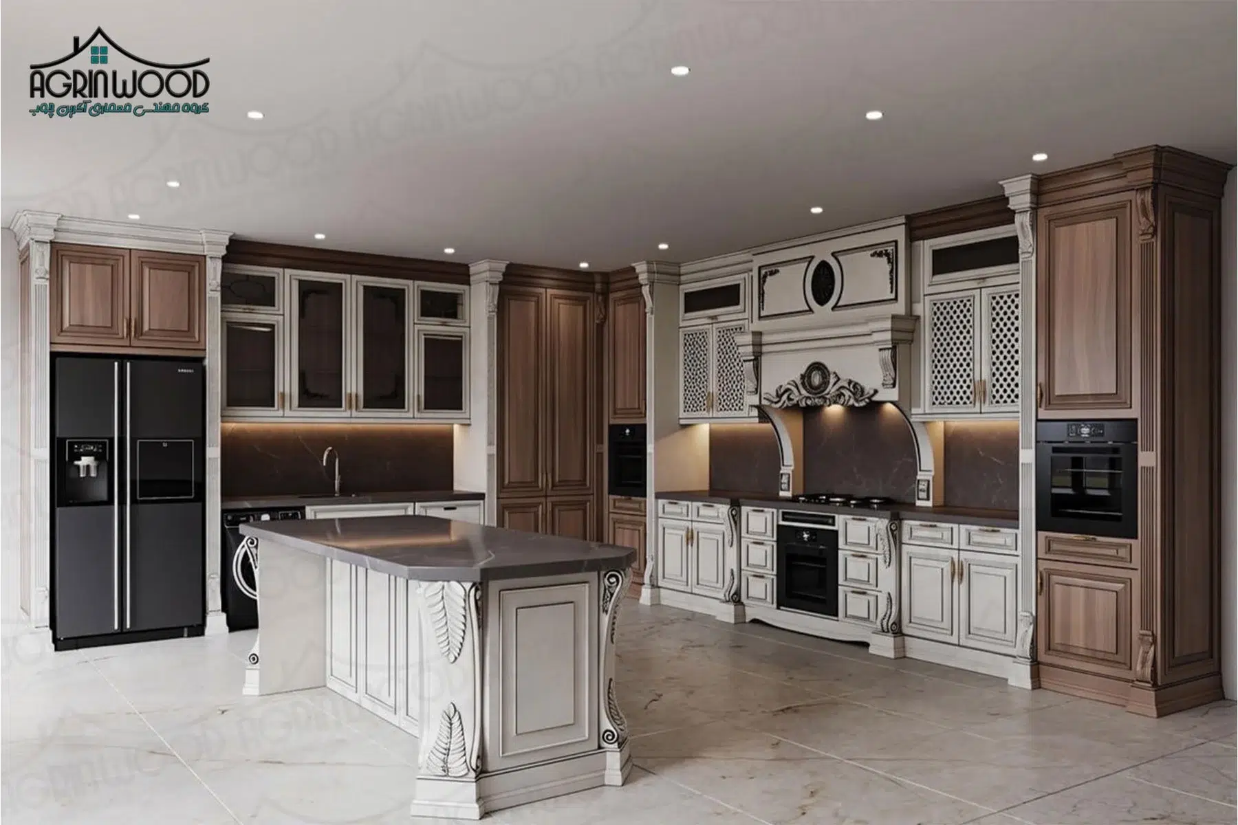 خلاقیت در کابینت روکش چوب